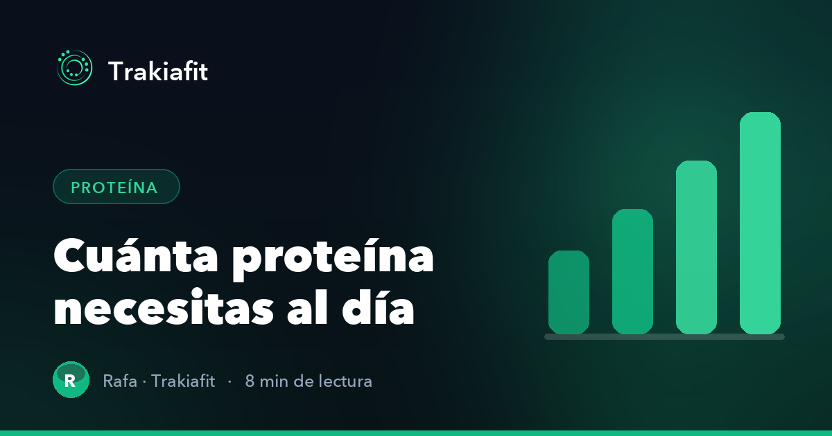 Cuánta proteína necesitas al día según tu objetivo
